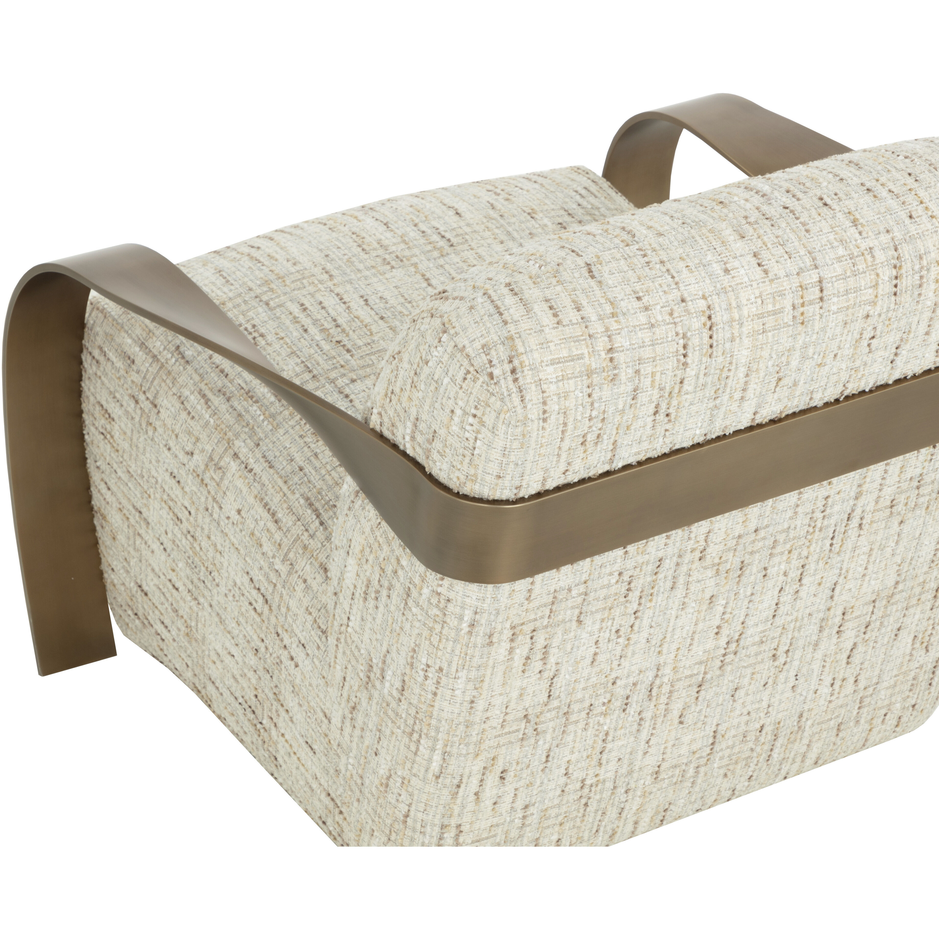 Sonesta Antique Brass / Haute Cobblestone Lounge Chair